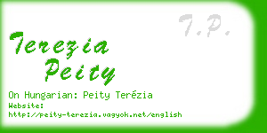 terezia peity business card